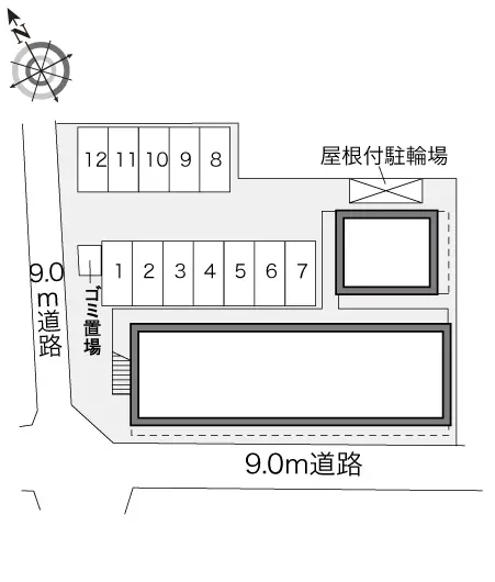 ★手数料０円★坂戸市泉町３丁目　月極駐車場（LP）